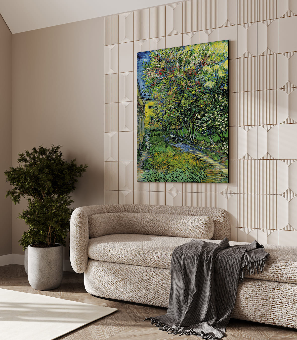 Van Gogh - Sentiero del giardino del manicomio di Saint-Rémy | Stampa piatta HD o in 3D