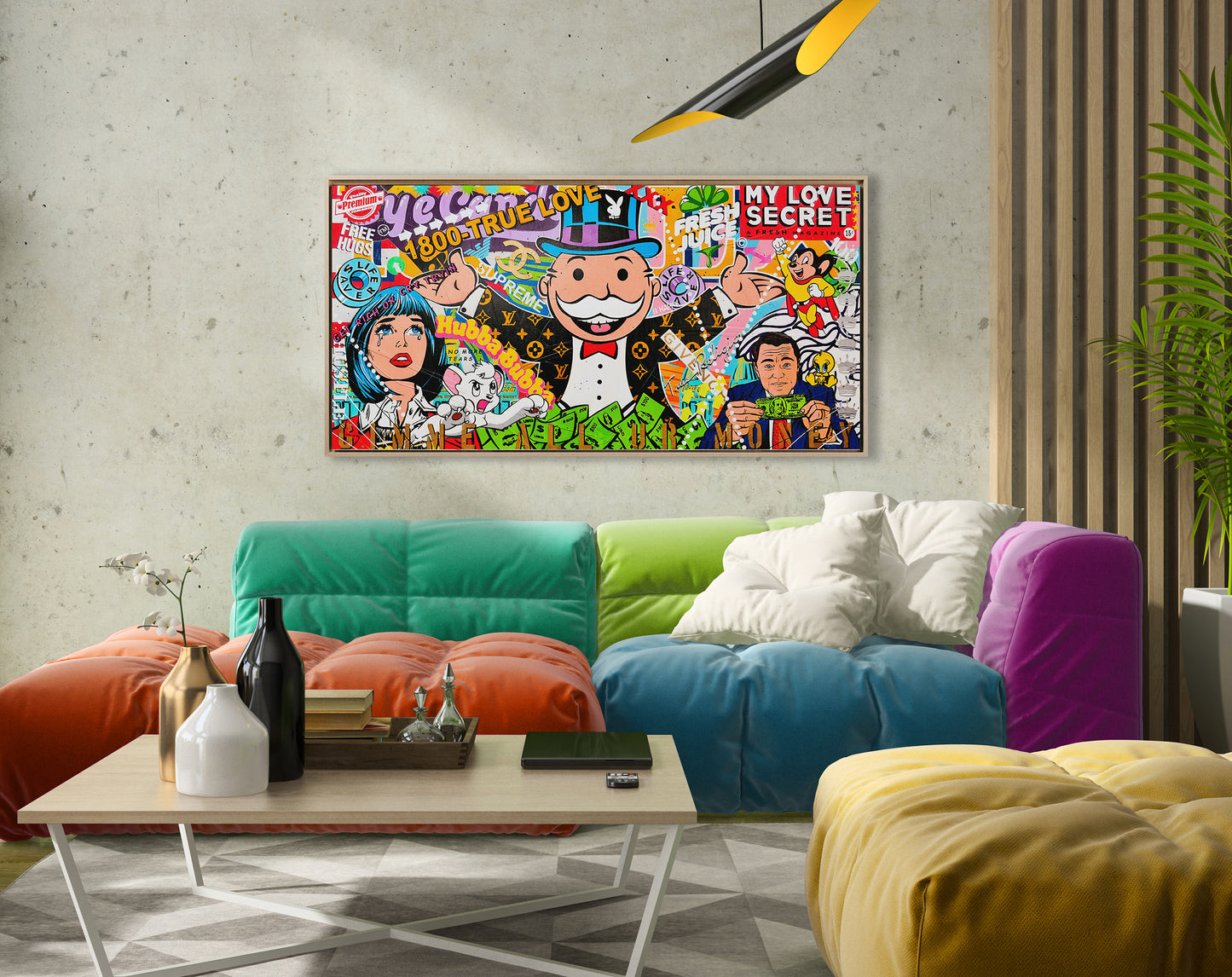 Street art - Monopoly street art | Stampa piatta HD o in 3D