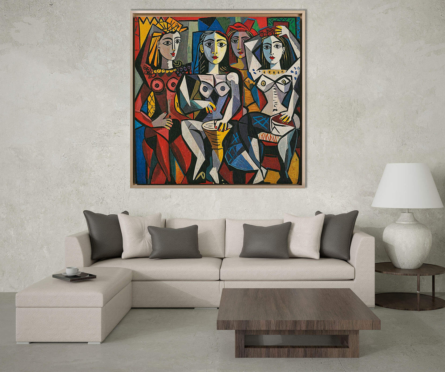 Ispirazione Picasso - Donne che ballano | Stampa piatta HD o in 3D