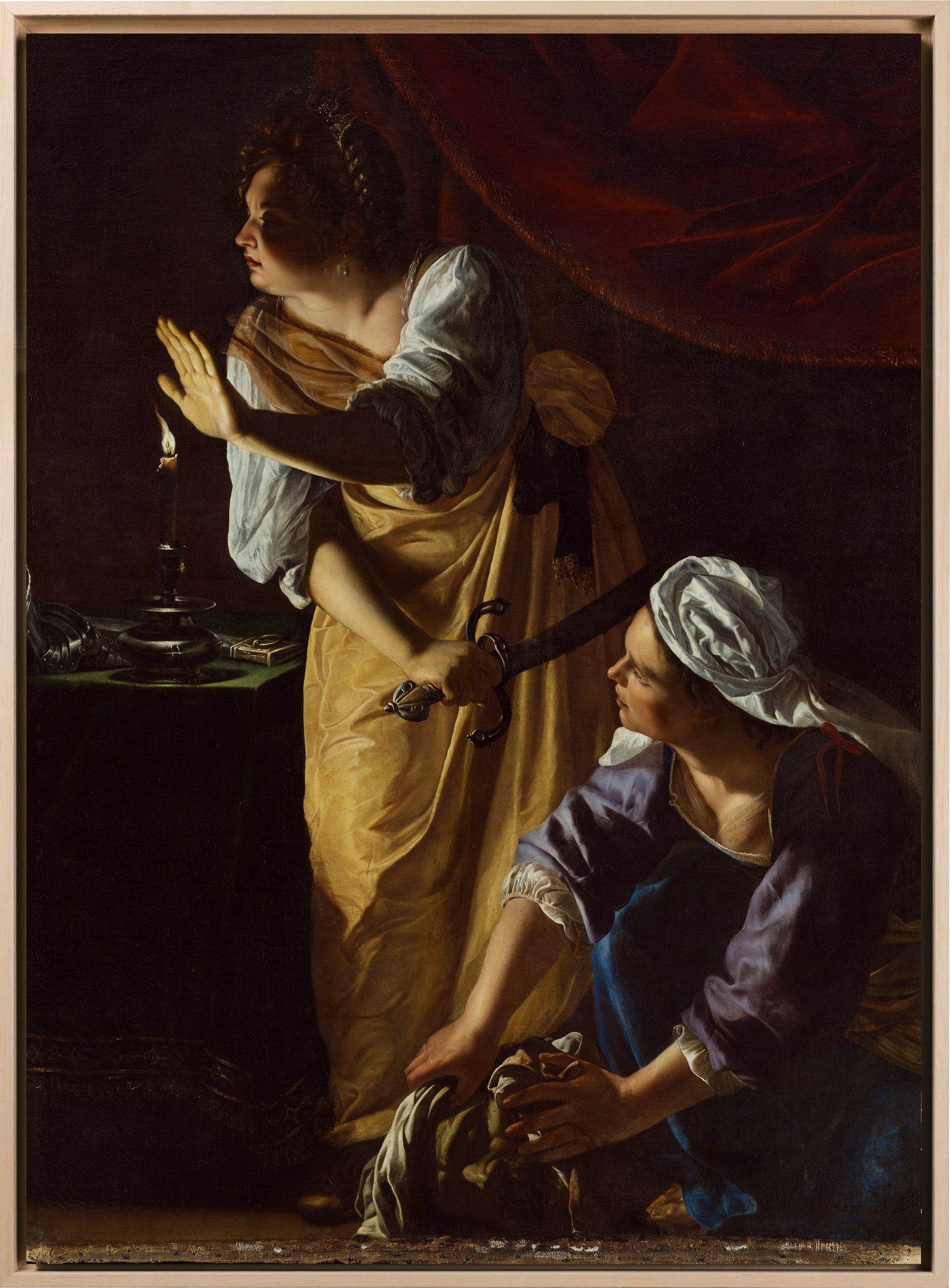 Gentileschi - Giuditta e la sua serva con il capo di Oloferne | Stampa piatta HD o in 3D