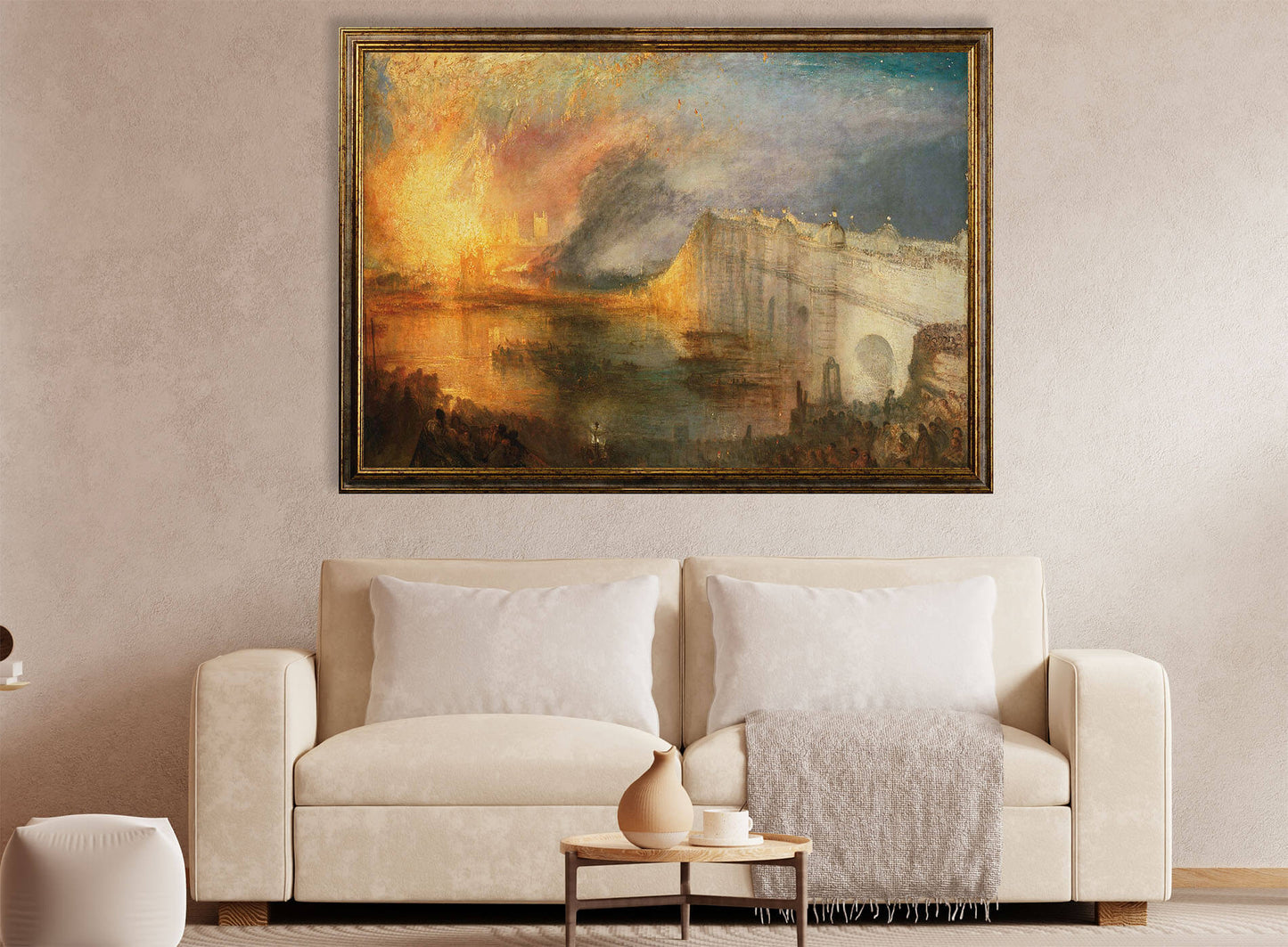 Turner - L'incendio delle Camere dei Lord e dei Comuni (Versione al Philadelphia Museum of Art) | Stampa piatta HD o in 3D