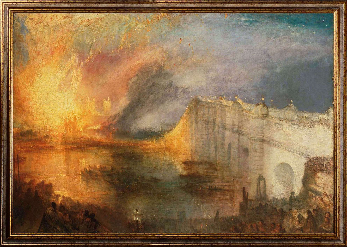 Turner - L'incendio delle Camere dei Lord e dei Comuni (Versione al Philadelphia Museum of Art) | Stampa piatta HD o in 3D