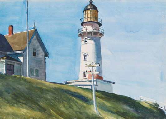 Hopper - Il faro a Two Lights | Stampa piatta HD o in 3D