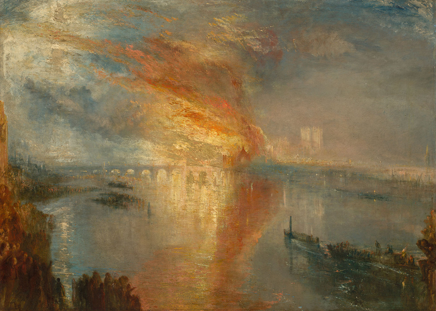 Turner - Incendio delle Camere dei Lord e dei Comuni | Stampa piatta HD o in 3D