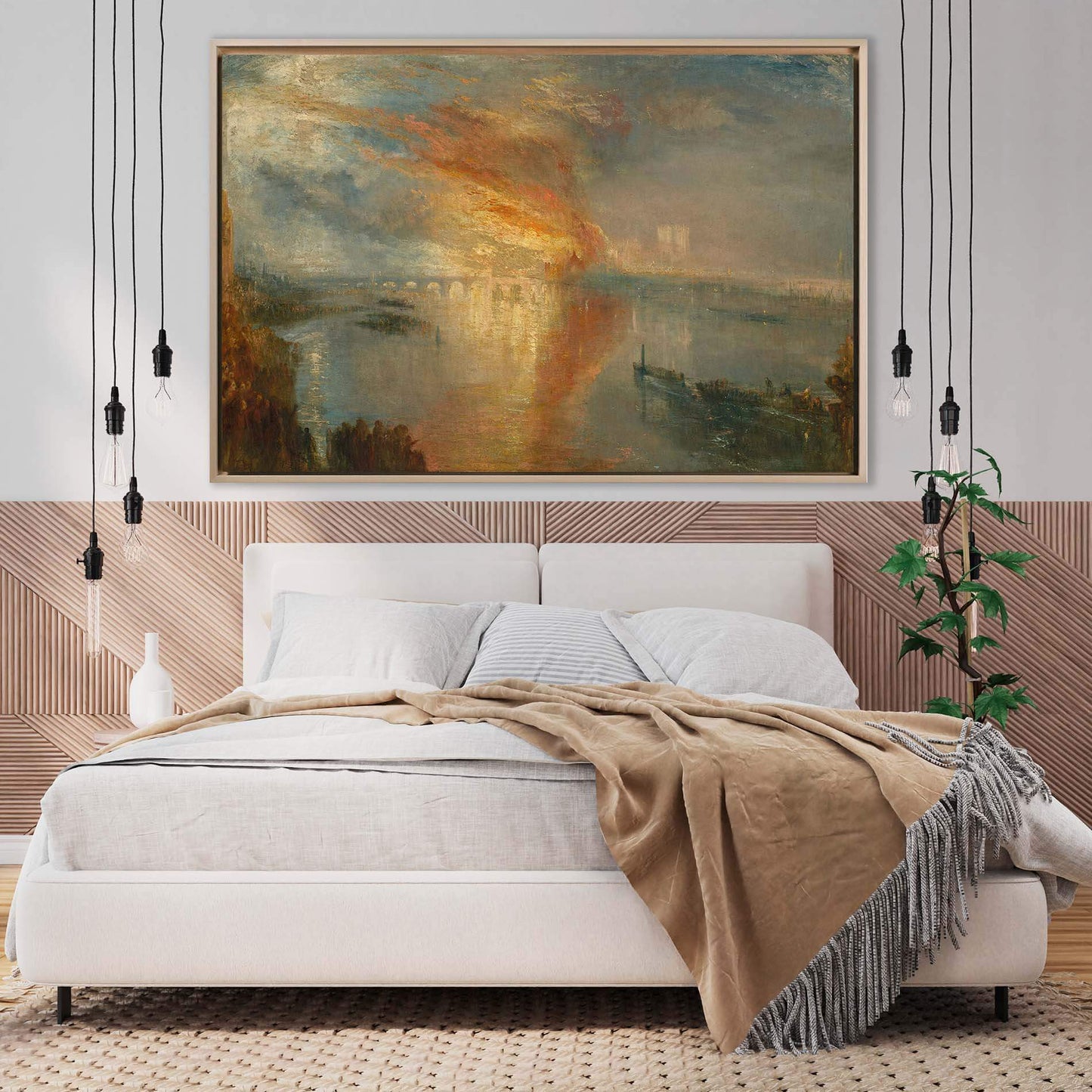 Turner - Incendio delle Camere dei Lord e dei Comuni | Stampa piatta HD o in 3D