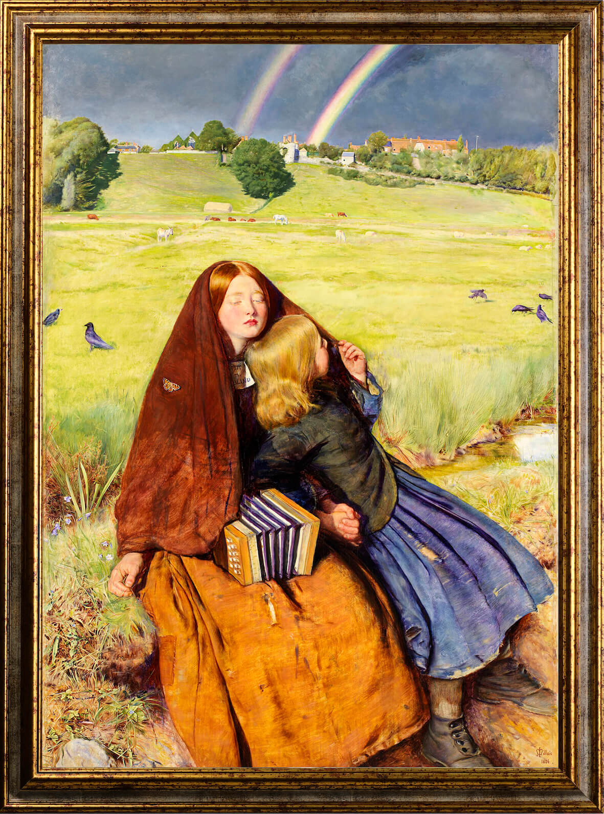 John Everett Millais - La ragazza cieca | Stampa piatta HD o in 3D