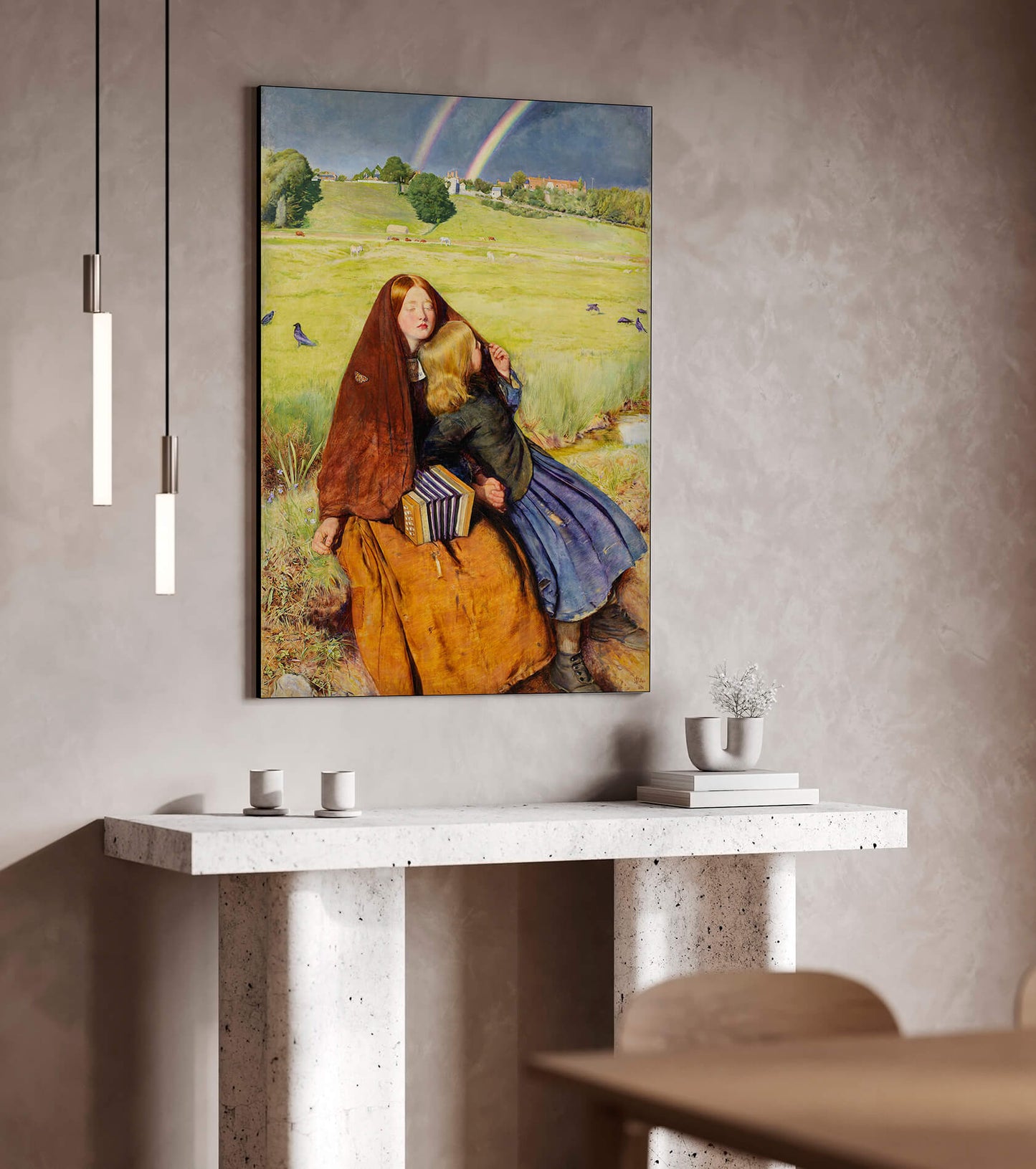 John Everett Millais - La ragazza cieca | Stampa piatta HD o in 3D