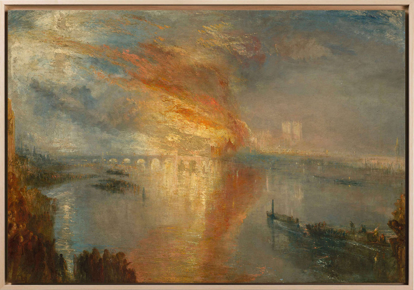 Turner - Incendio delle Camere dei Lord e dei Comuni | Stampa piatta HD o in 3D