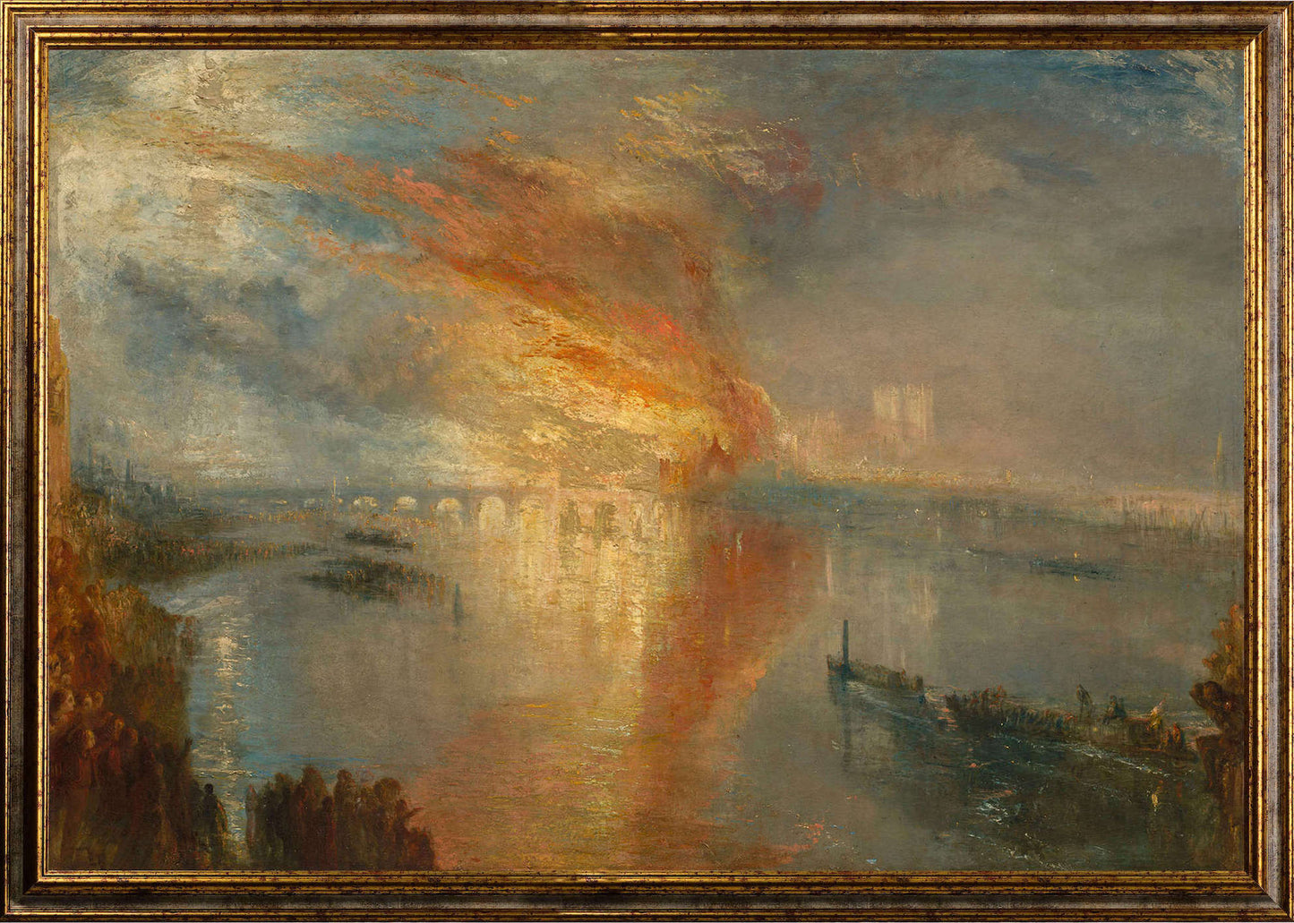Turner - Incendio delle Camere dei Lord e dei Comuni | Stampa piatta HD o in 3D