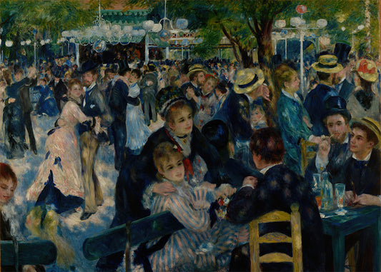 Renoir - Danza al Moulin de la Galette | Stampa piatta HD o in 3D
