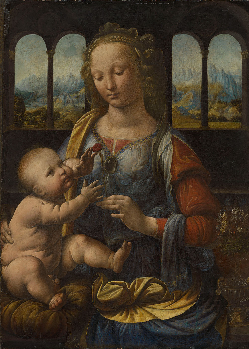 Da Vinci - Madonna del garofano | Effetto lucido