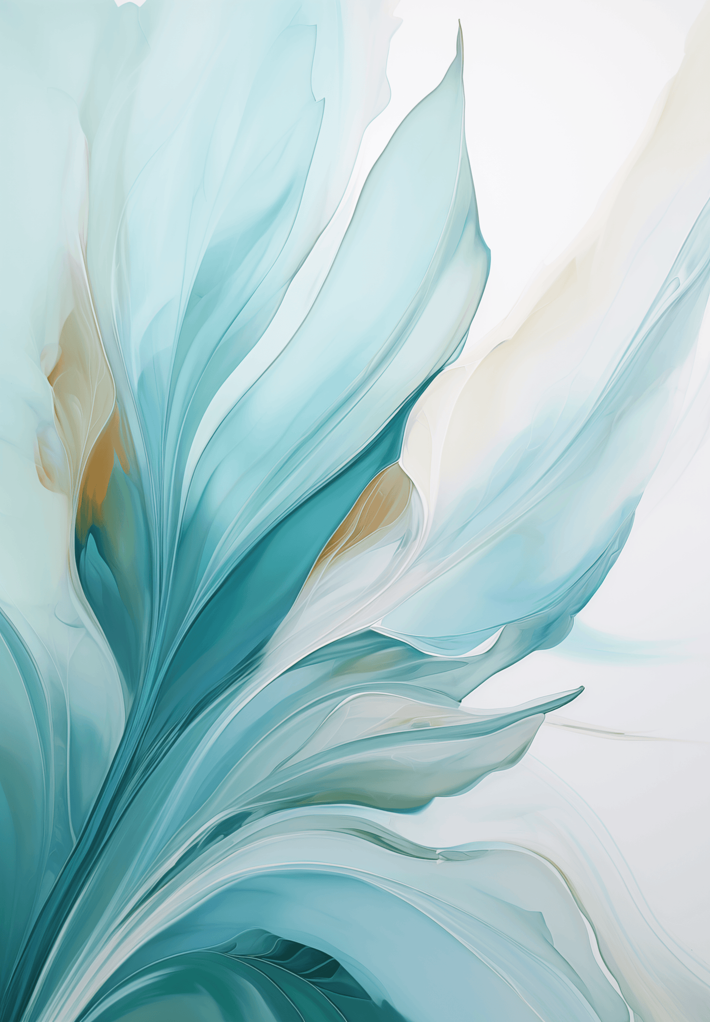 Minimal - Quadro pouring azzurro GRACE | Effetto lucido - Materico