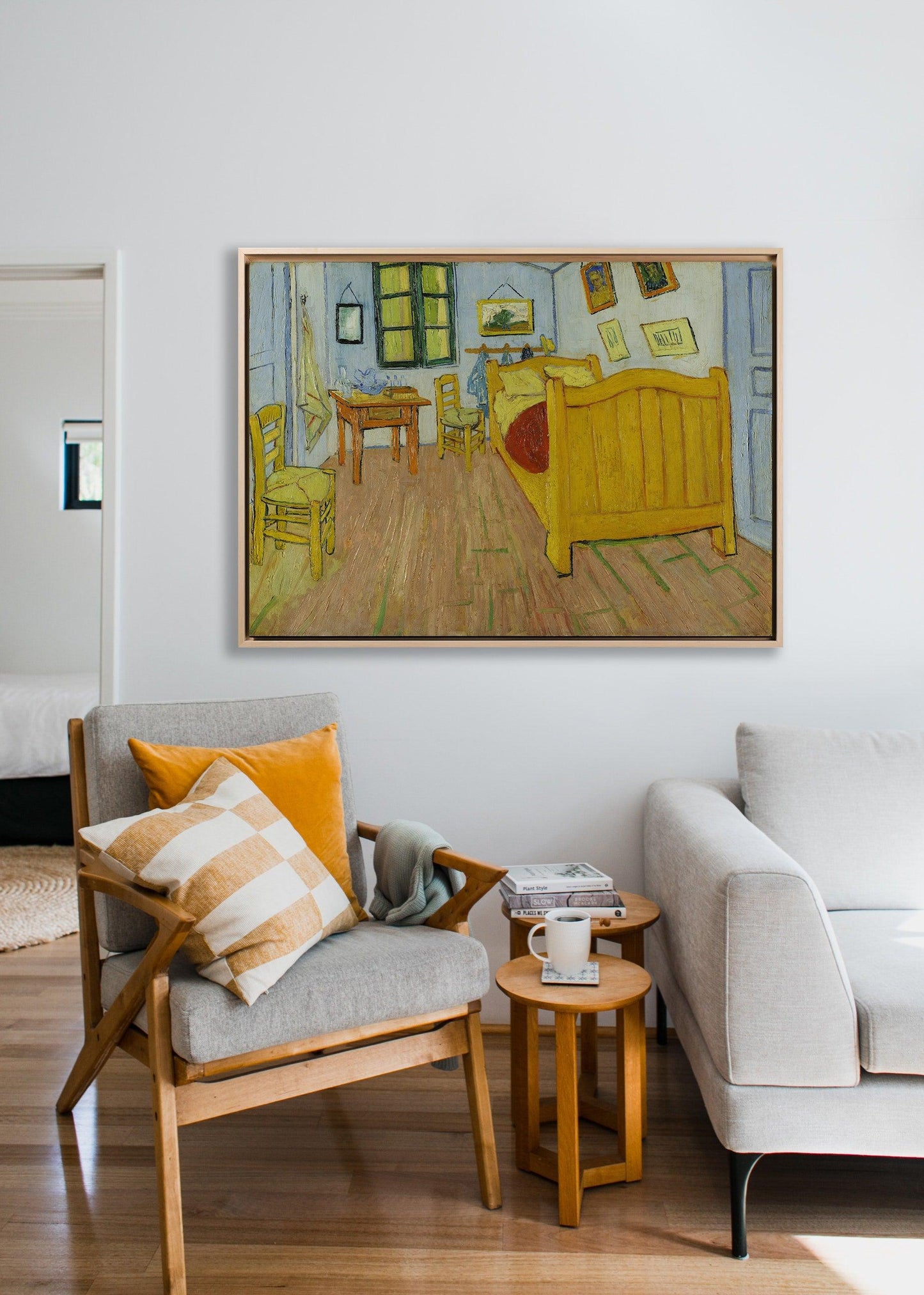 Van Gogh - La camera di Arles con texture e pennellate | Stampa piatta HD o in 3D - Materico