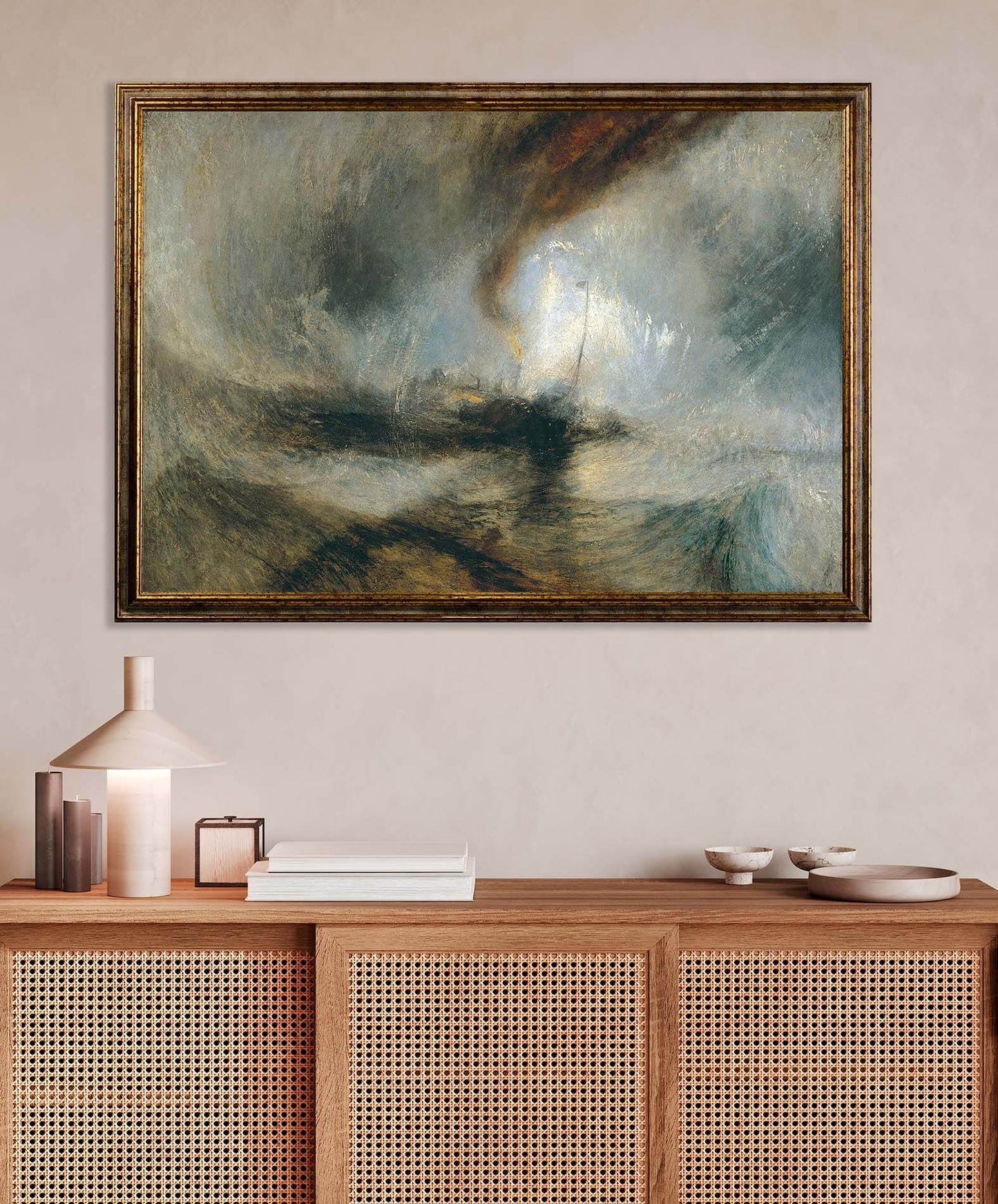 Turner - Tempesta di neve | Stampa piatta HD o in 3D