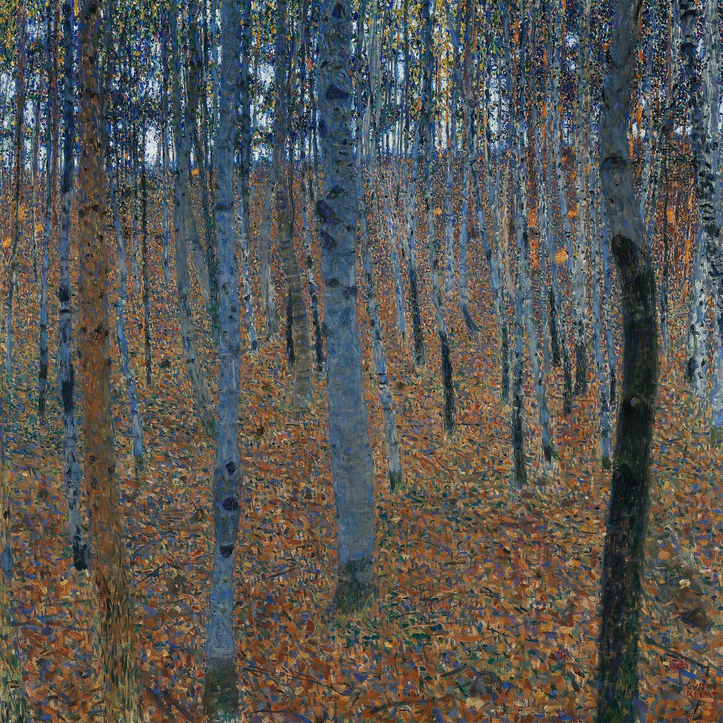 Klimt - Bosco di betulle | Stampa piatta HD o in 3D