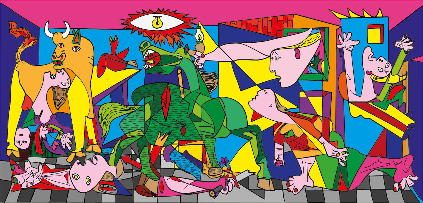 Ispirazione Picasso - Guernica Pop 1 | Stampa piatta HD o in 3D