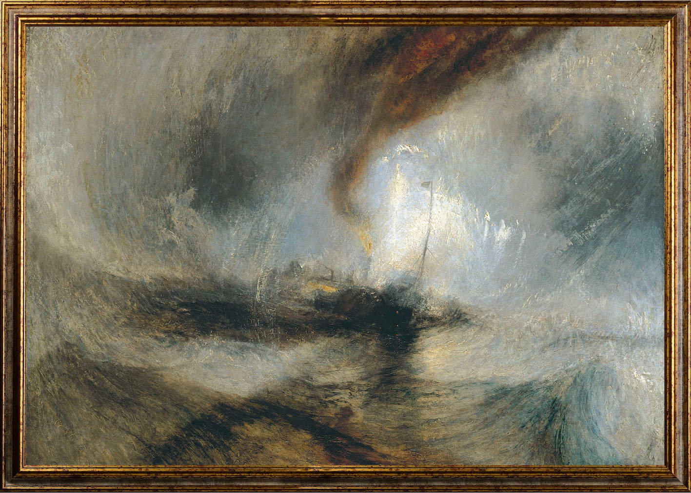 Turner - Tempesta di neve | Stampa piatta HD o in 3D