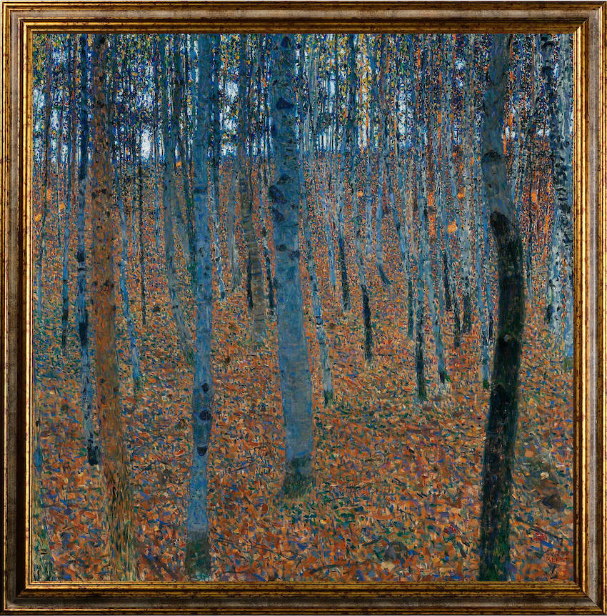 Klimt - Bosco di betulle | Stampa piatta HD o in 3D