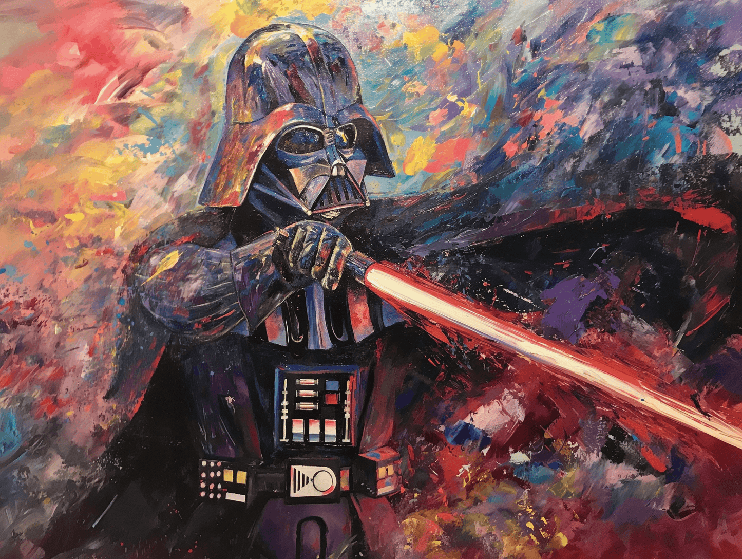 Fantasy - Dart Vader con spada | Stampa piatta HD o in 3D - Materico