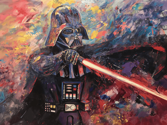 Fantasy - Dart Vader con spada | Stampa piatta HD o in 3D - Materico