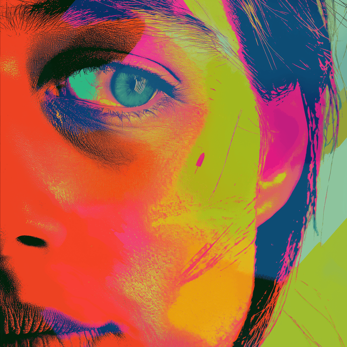 Pop art - Occhio donna ispirato a Andy Warhol | Effetto lucido - Materico