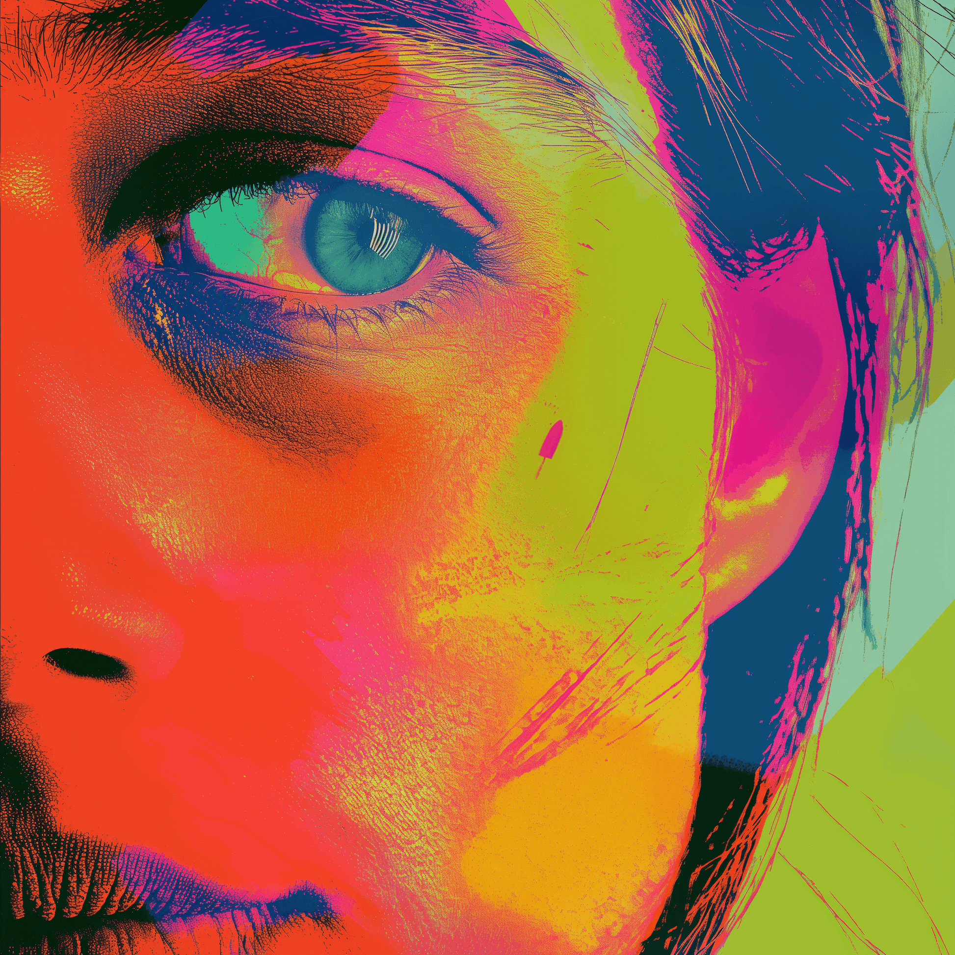 Pop art - Occhio donna ispirato a Andy Warhol | Effetto lucido - Materico