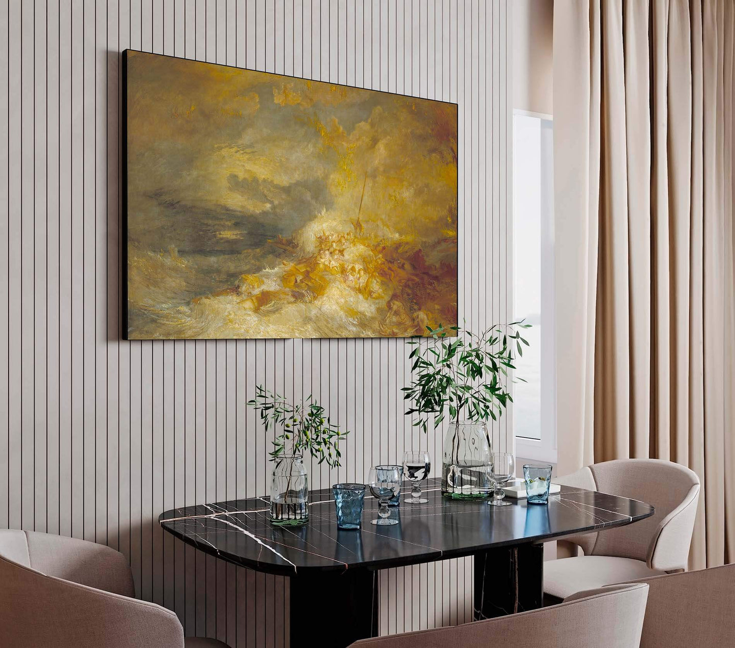 Turner - Disastro nel mare | Stampa piatta HD o in 3D