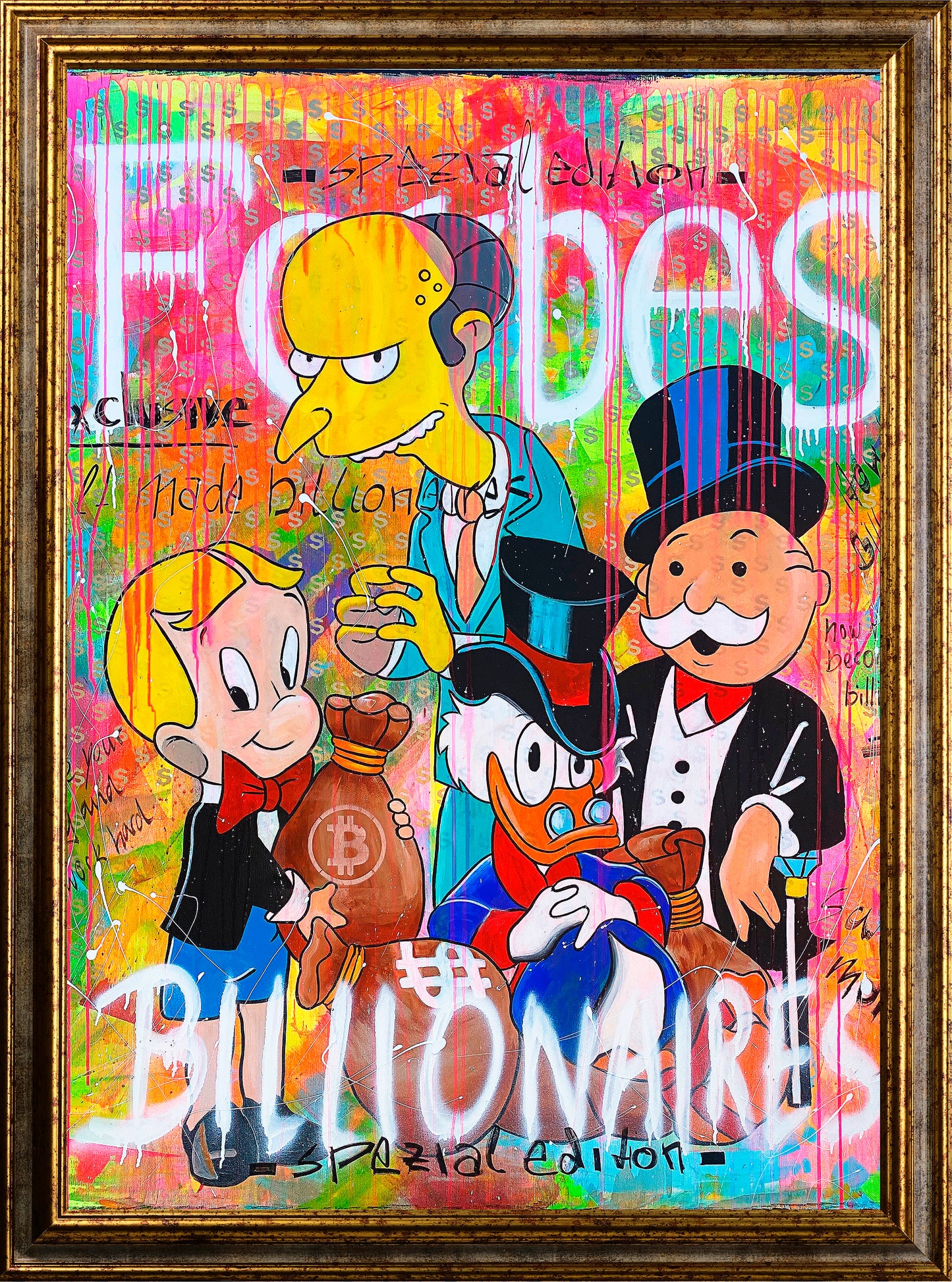 Street art - Billionaires | Stampa piatta HD o in 3D