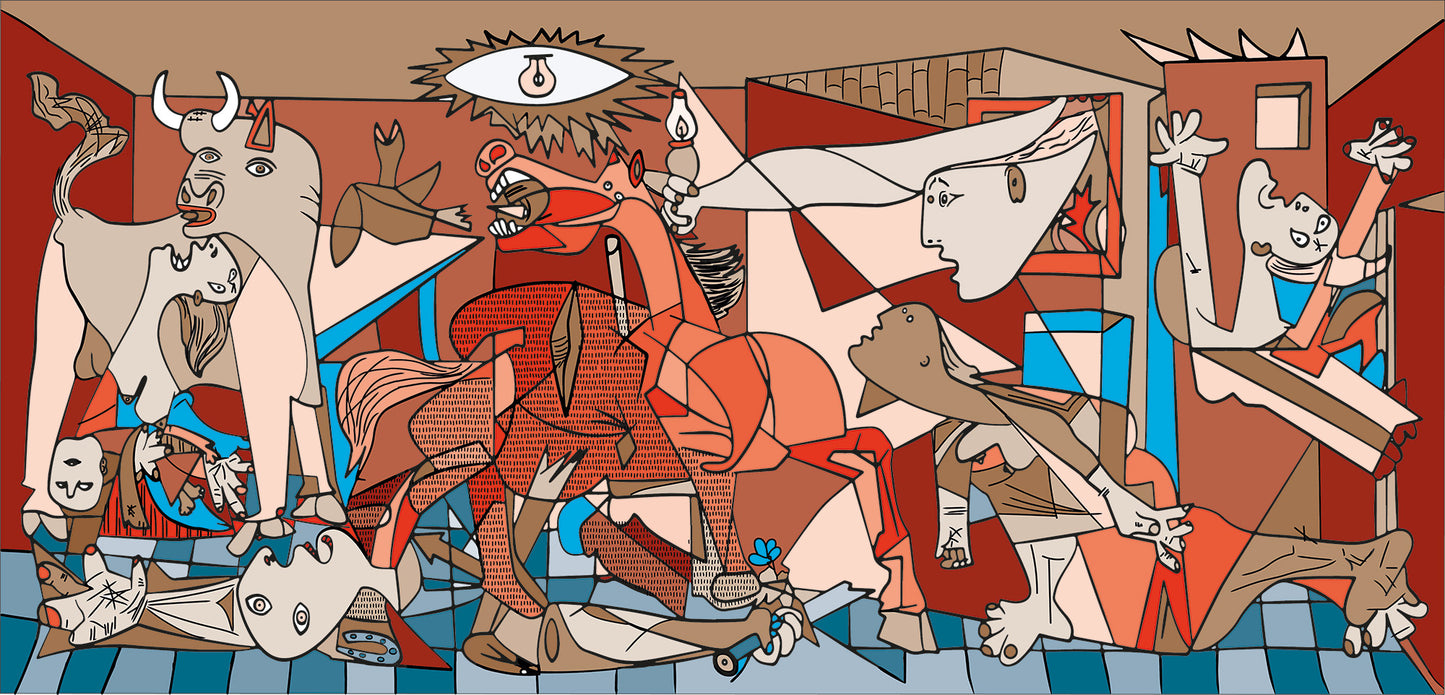 Ispirazione Picasso - Guernica Pop 2 | Stampa piatta HD o in 3D