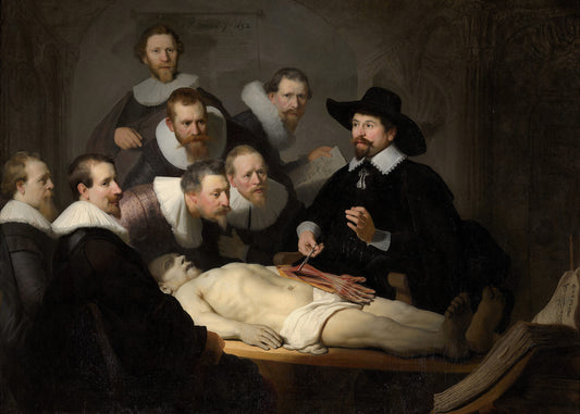 Rembrandt - La lezione di anatomia del dottor Nicolaes | Stampa piatta HD o in 3D
