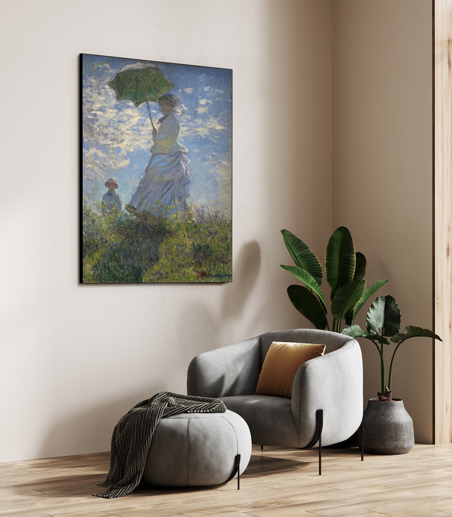 Monet - La passeggiata | Stampa piatta HD o in 3D