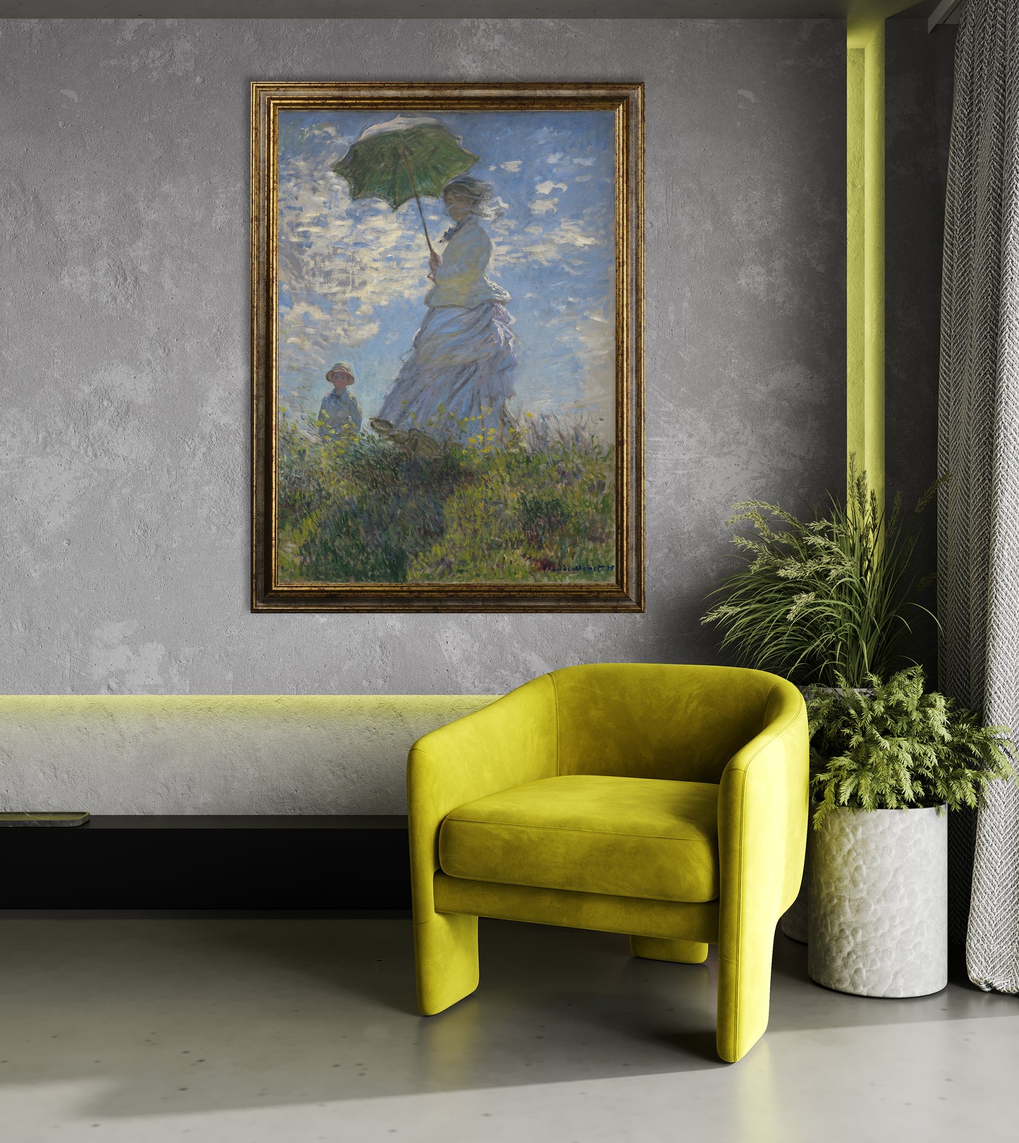 Monet - La passeggiata | Stampa piatta HD o in 3D