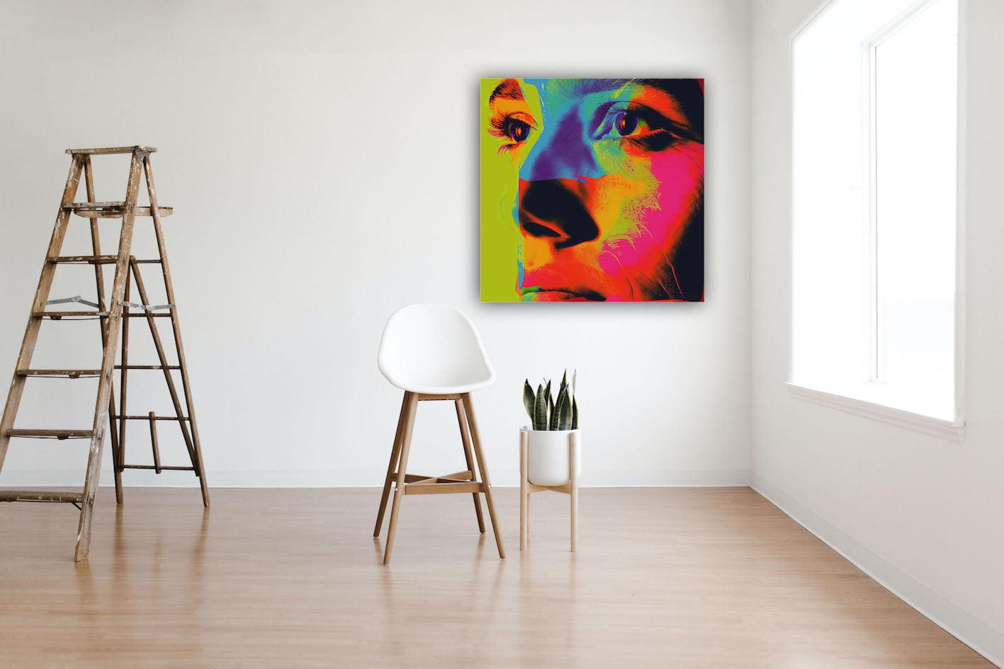 Pop art - Volto ispirato a Andy Warhol | Effetto lucido - Materico