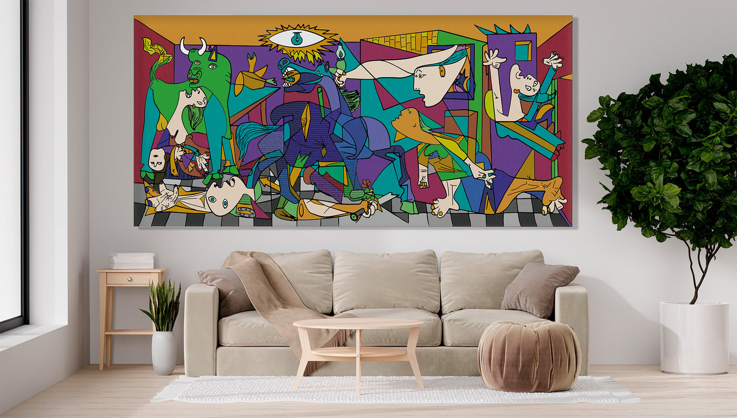 Ispirazione Picasso - Guernica Pop 3 | Stampa piatta HD o in 3D