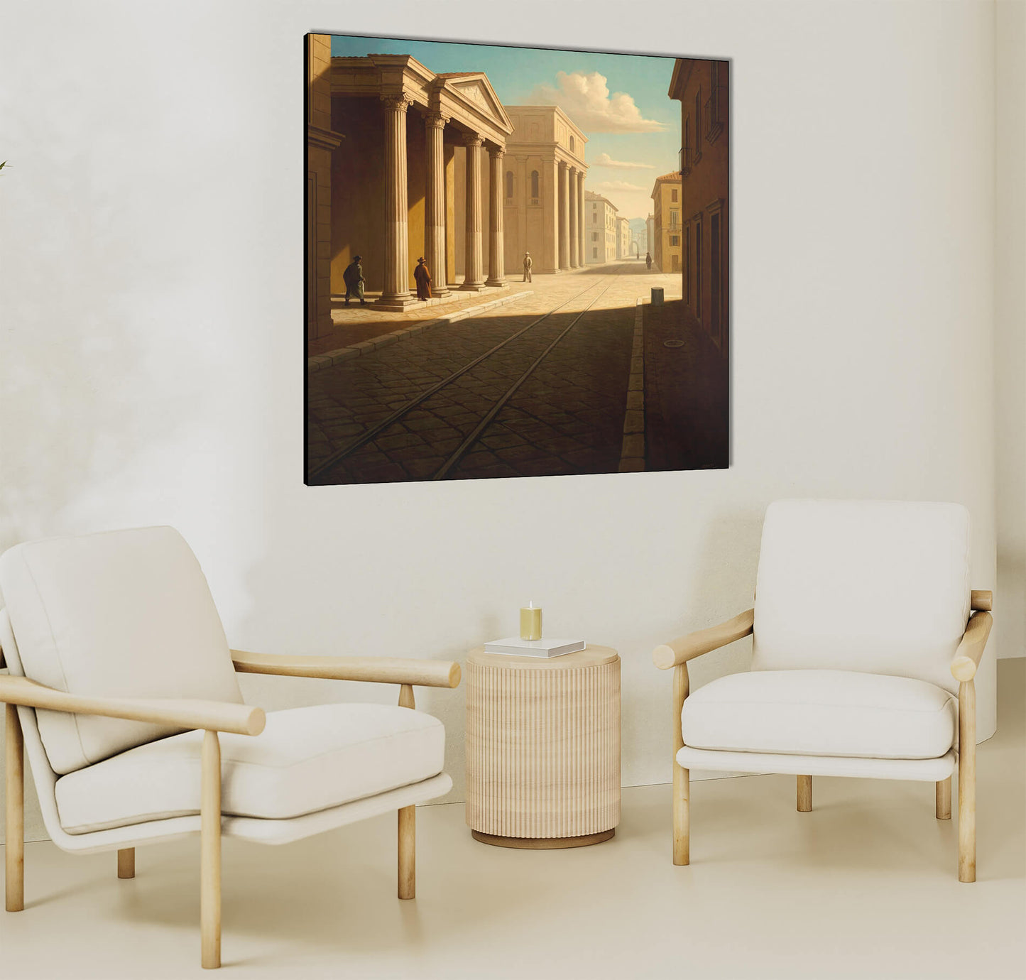 Ispirazione De Chirico - Paesaggio | Stampa piatta HD o in 3D