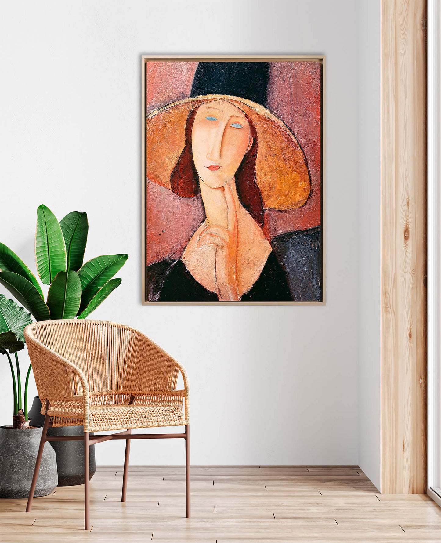Modigliani - Jeanne Huberterne con cappello | Stampa piatta HD o in 3D