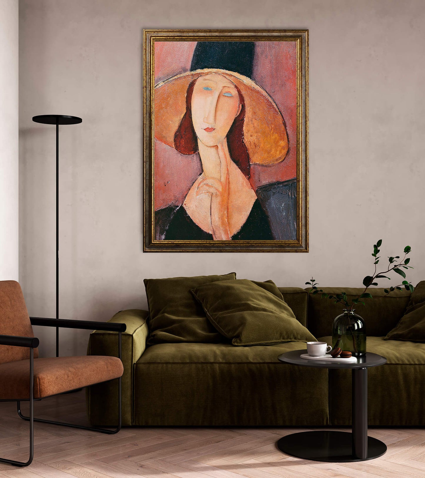 Modigliani - Jeanne Huberterne con cappello | Stampa piatta HD o in 3D