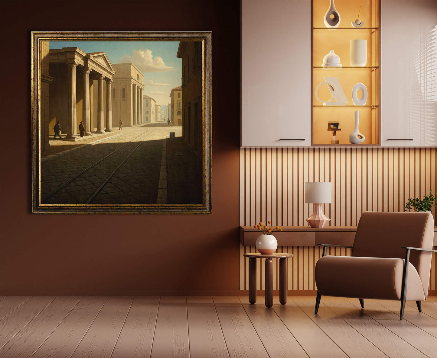 Ispirazione De Chirico - Paesaggio | Stampa piatta HD o in 3D