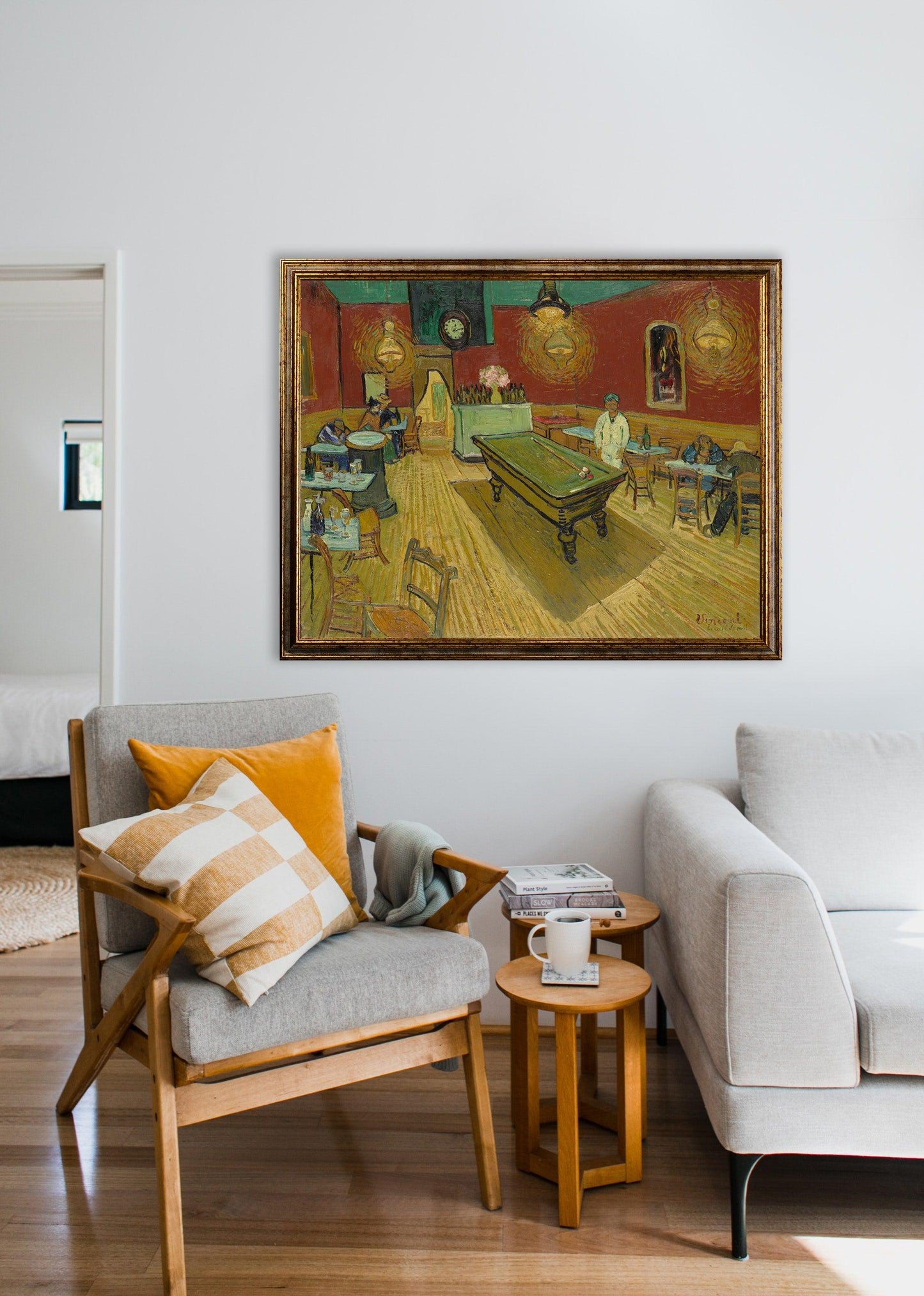 Van Gogh - Sala da biliardo | Stampa piatta HD o in 3D - Materico