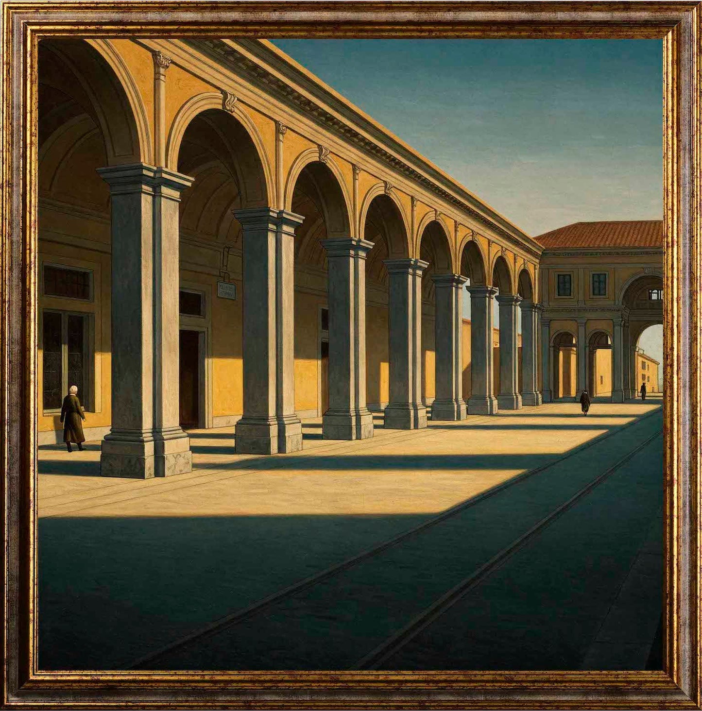 Ispirazione De Chrico - Archi del passato | Stampa piatta HD o in 3D (Copia) (Copia) (Copia) (Copia)