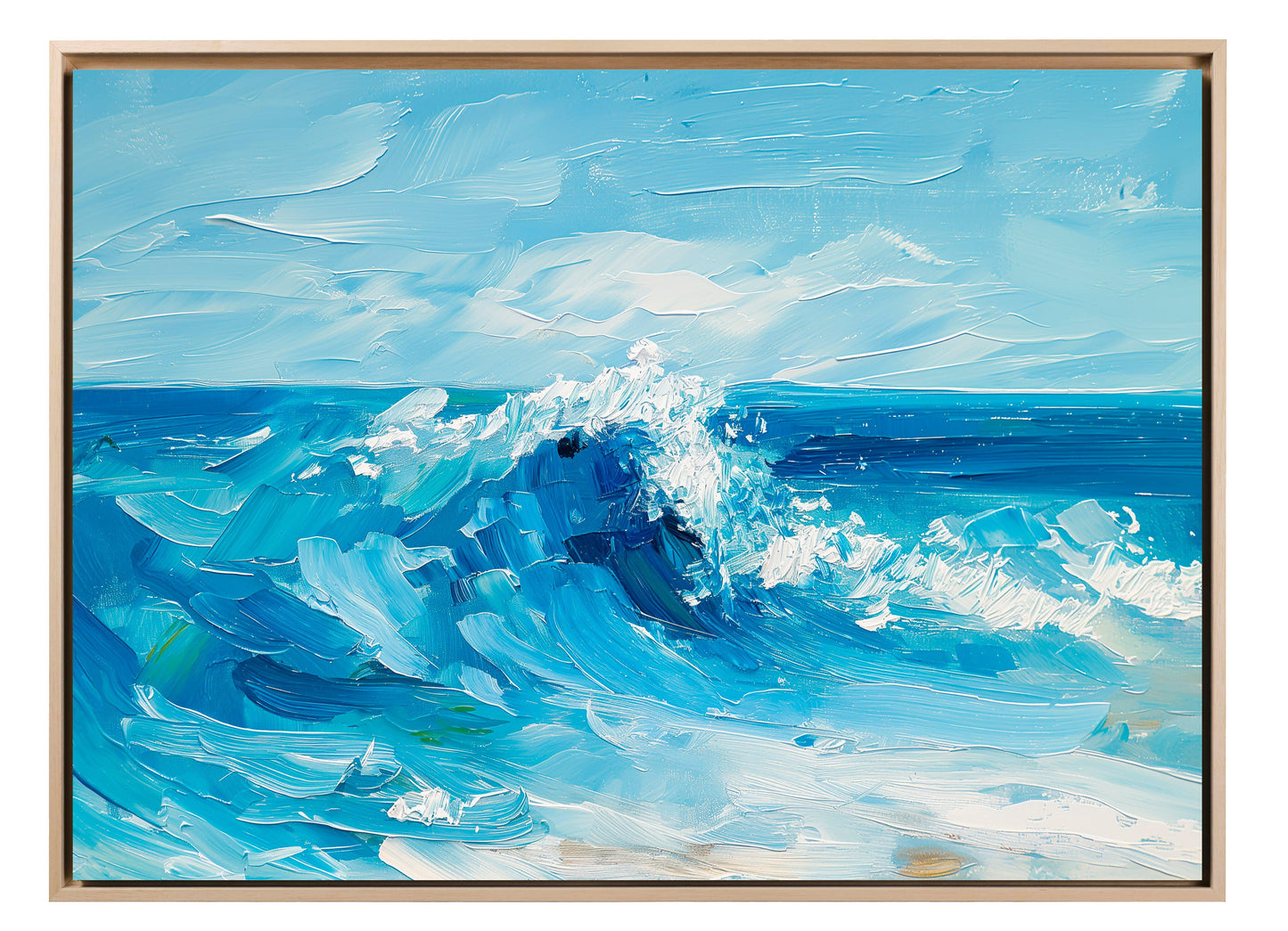 Natura - Onde del mare blu | Stampa piatta HD o in 3D - Materico