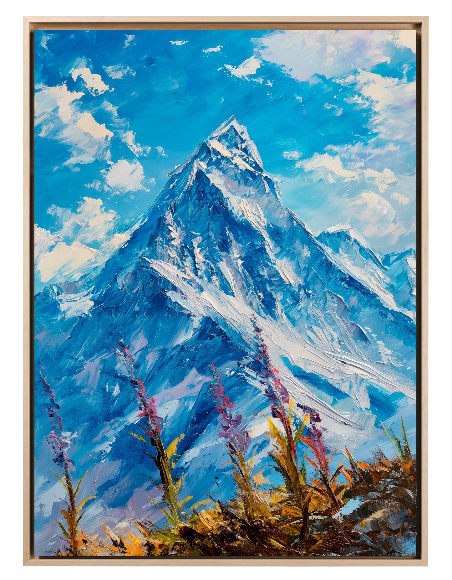 Natura - Monte Everest stile impressionismo | Stampa piatta HD o in 3D - Materico