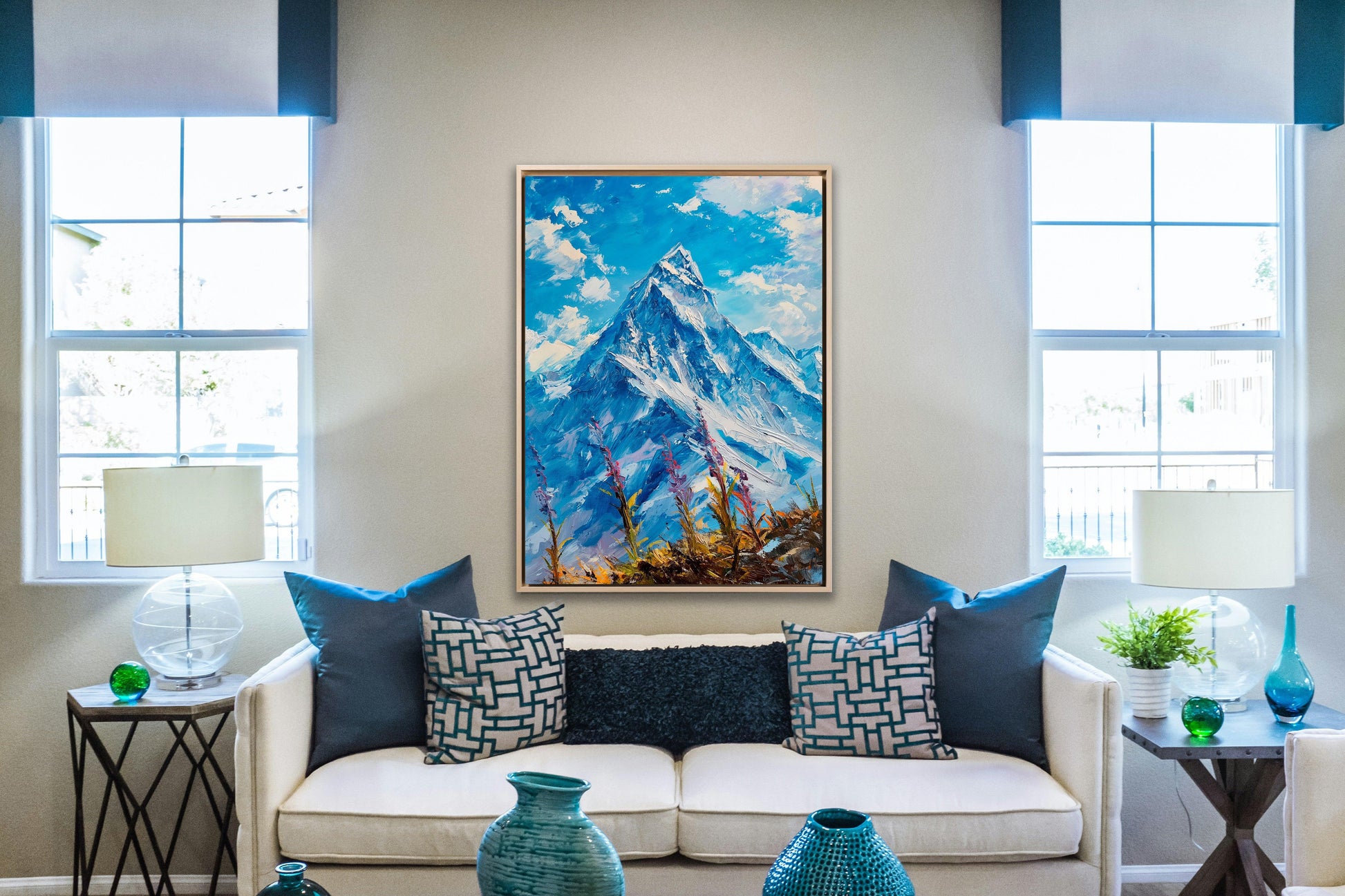 Natura - Monte Everest stile impressionismo | Stampa piatta HD o in 3D - Materico