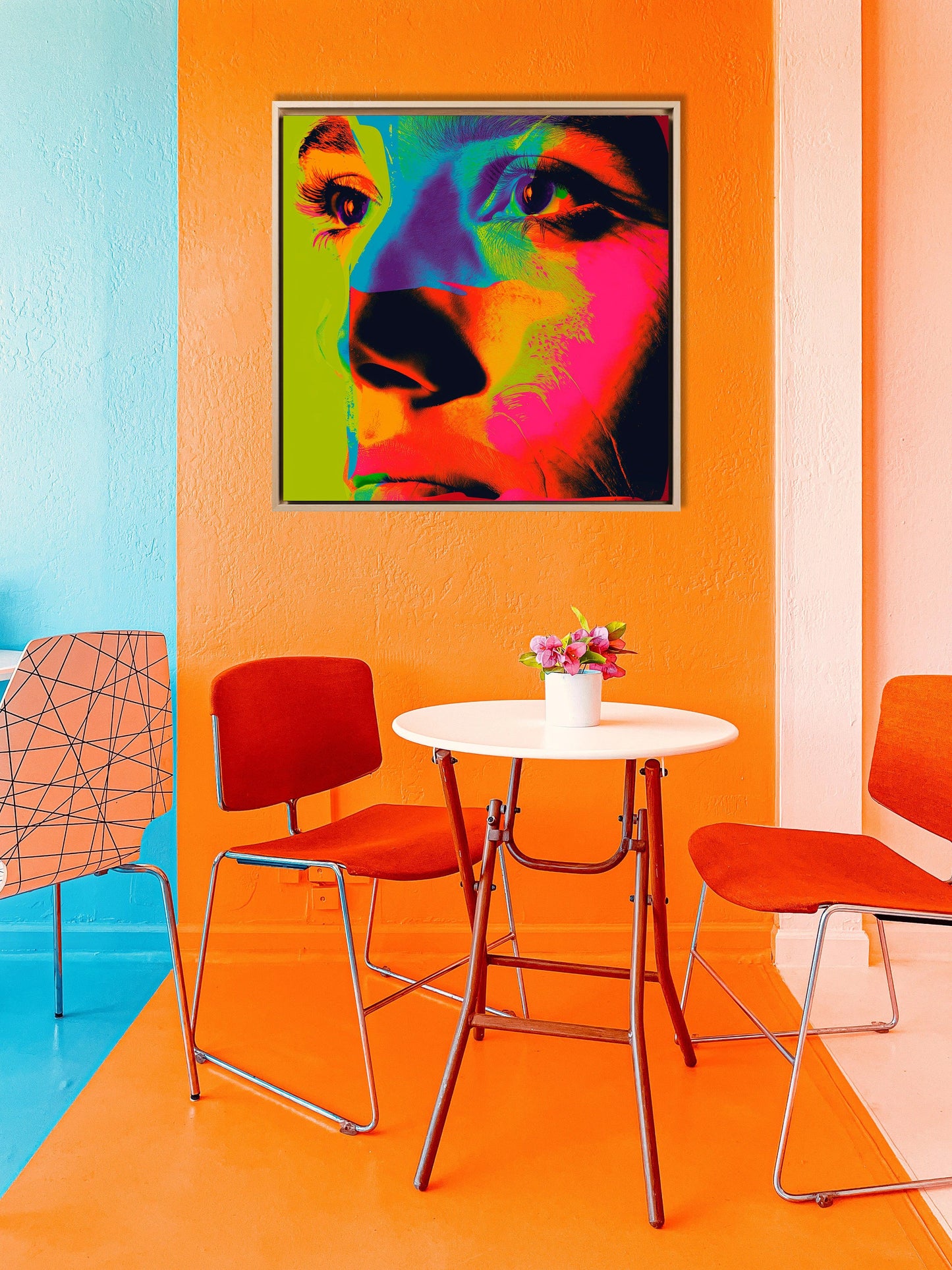 Pop art - Volto ispirato a Andy Warhol | Effetto lucido - Materico