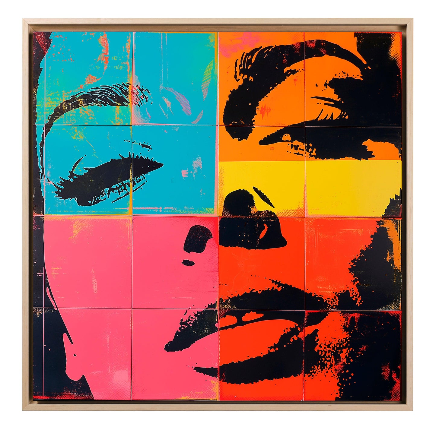 Pop art - Disegno frontale volto donna ispirato a Andy Warhol | Effetto lucido - Materico