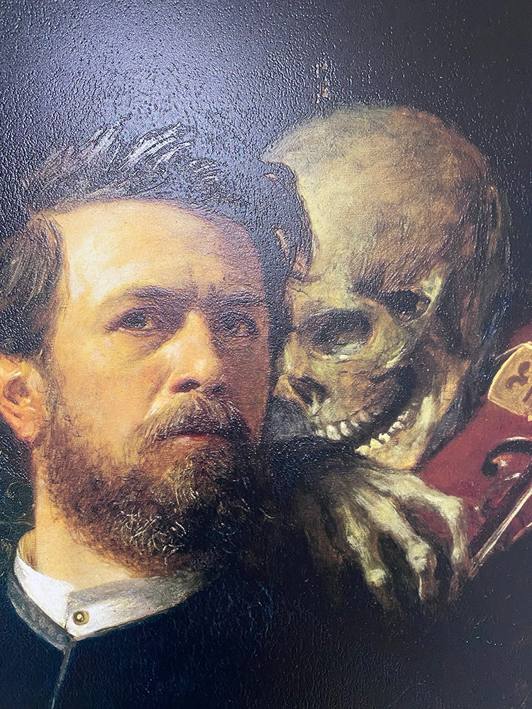 Bocklin - Autoritratto con la morte che suona il violino | Stampa piatta HD o in 3D