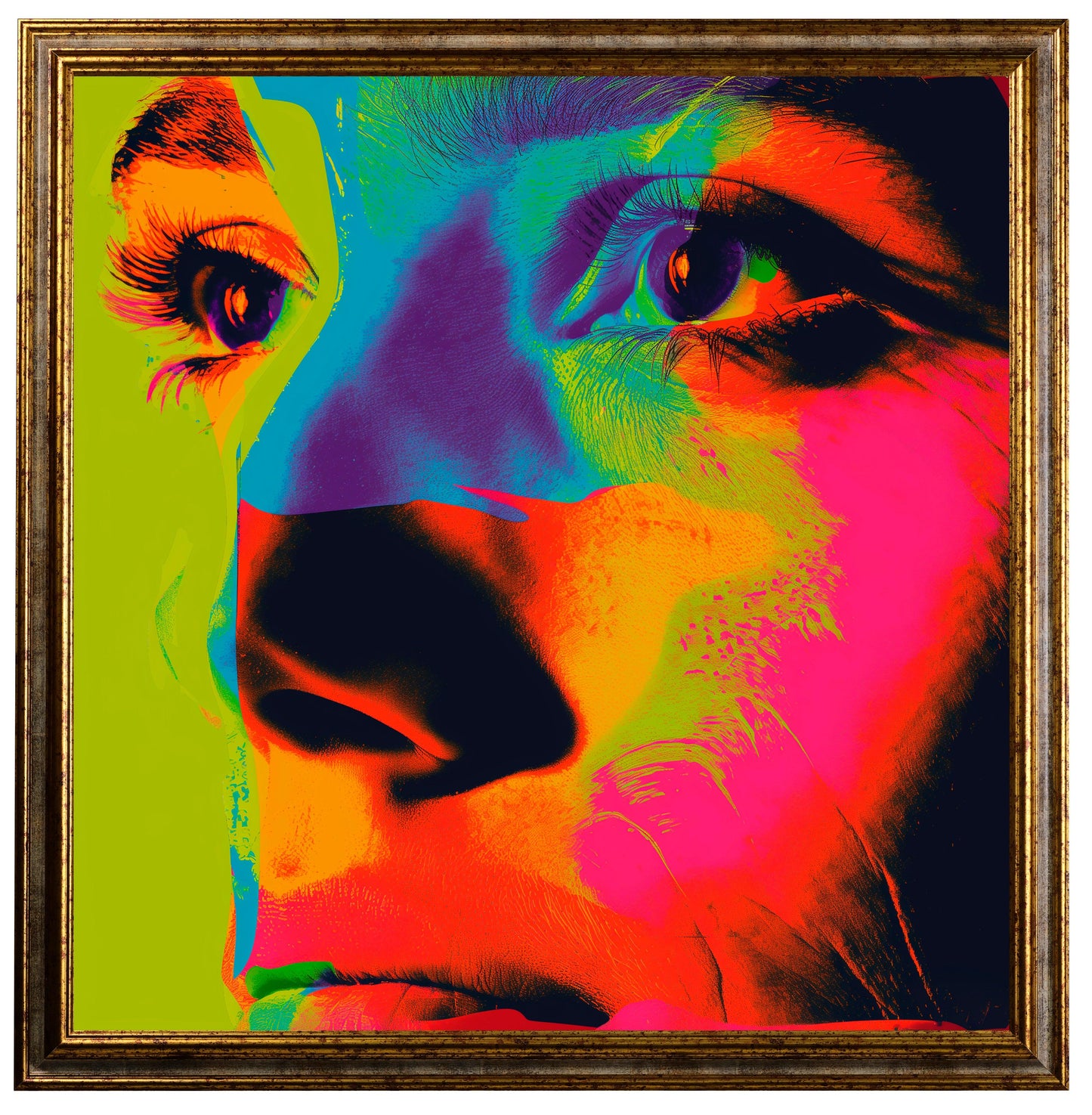 Pop art - Volto ispirato a Andy Warhol | Effetto lucido - Materico