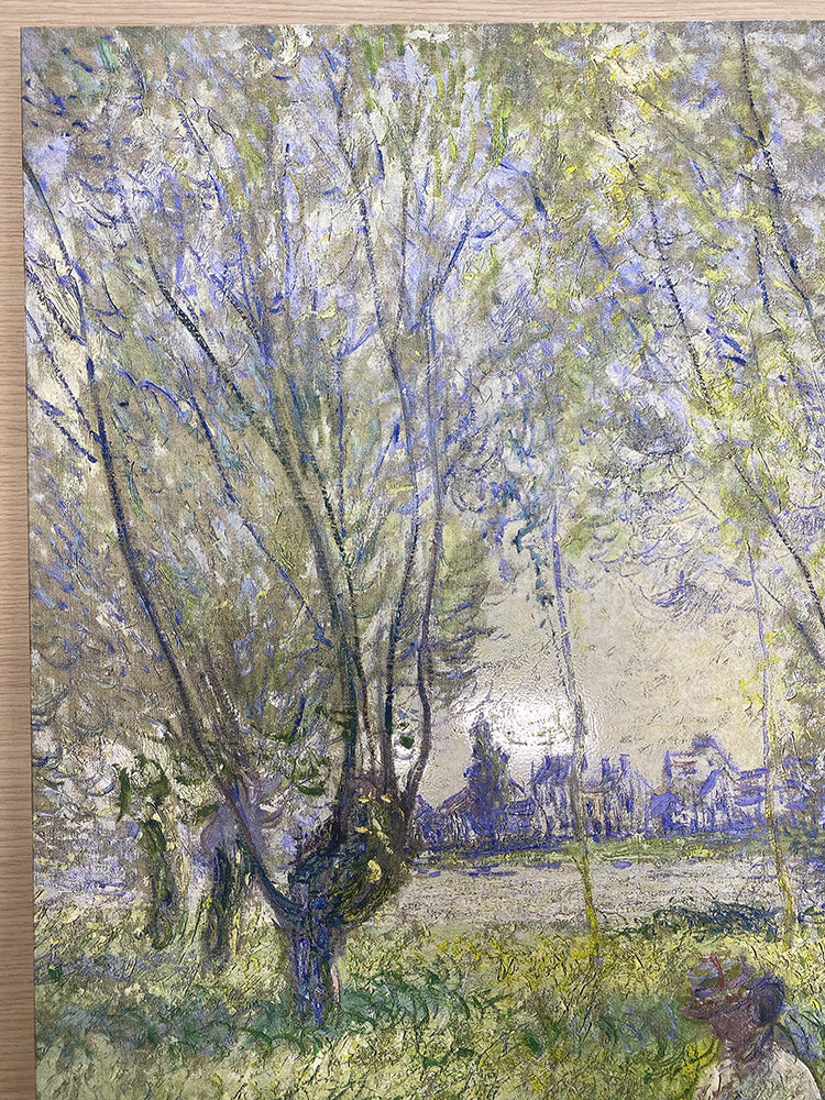 Monet -Donna seduta sotto i salici | Stampa piatta HD o in 3D