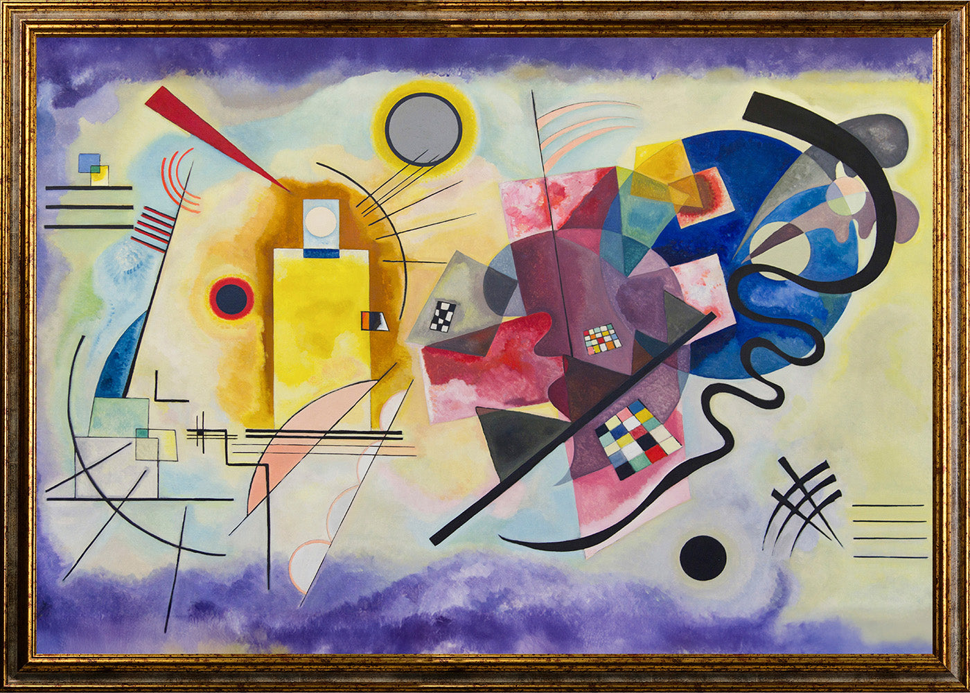 Kandinsky - Giallo-rosso-blu | Stampa piatta HD o in 3D