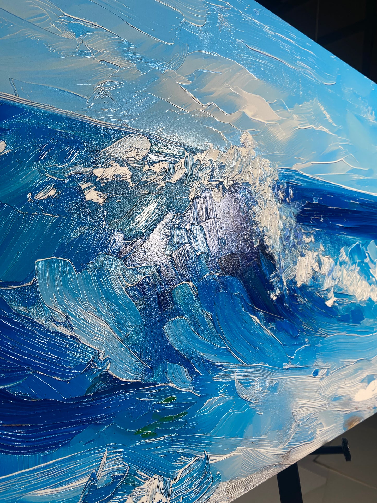 Natur - Blaue Meereswellen | HD-Flach- oder 3D-Druck